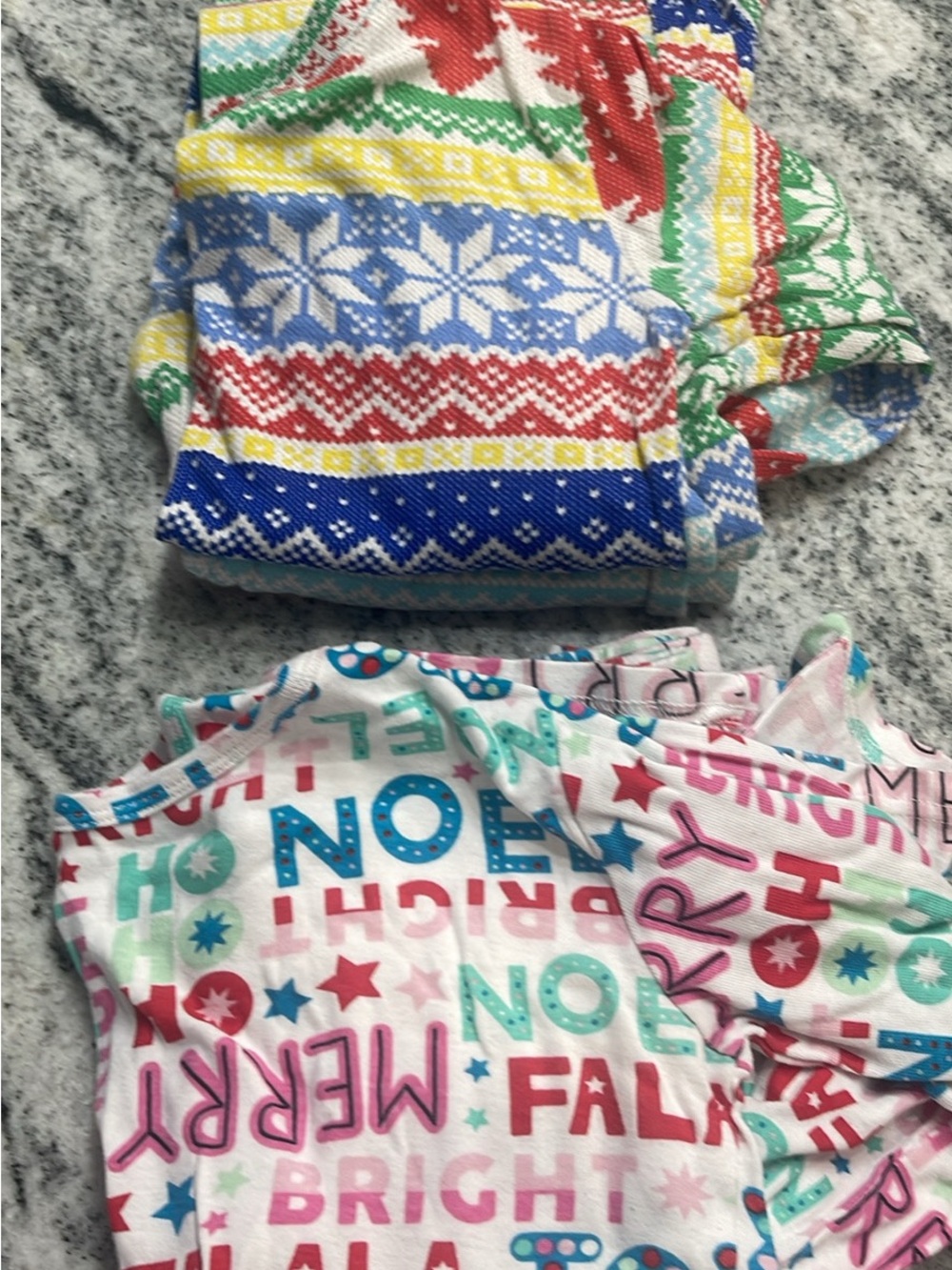 Holiday Pajama Set - Colorful Noel & Fair Isle Prints